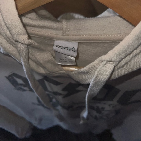 AC/DC Hoodie Medium White Ivory ACDC CANON FOR THOSE ABOUT TO ROCK - Picture 5 of 7